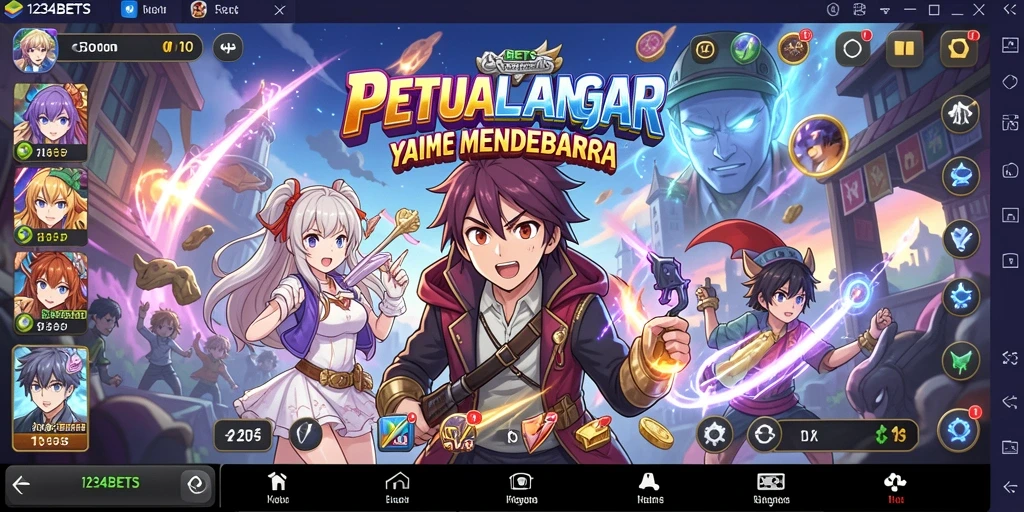 Tampilan gameplay memukau dari 1234BETS dengan karakter Anime yang unik.