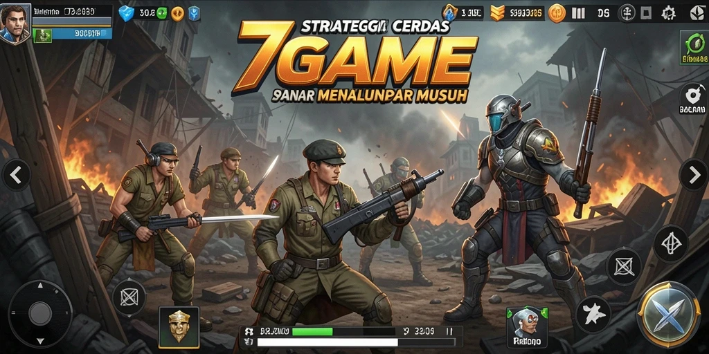 Screenshot gameplay <strong>7GAME</strong> yang menampilkan pertarungan strategis yang seru.
