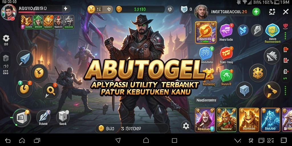 Tampilan antarmuka ABUTOGEL yang menarik dan mudah digunakan.