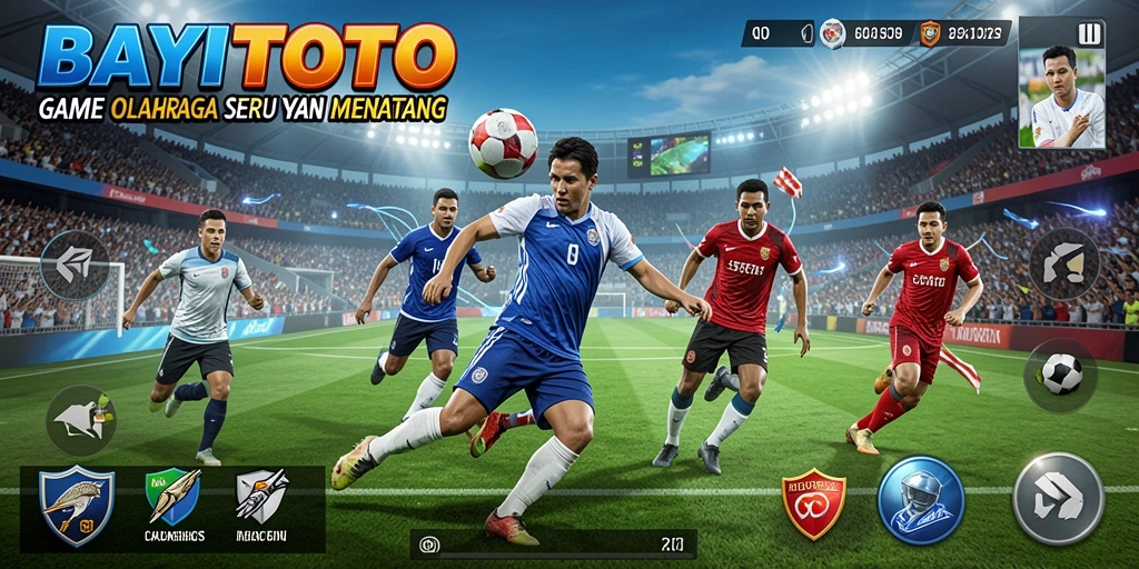 Screenshot gameplay BAYITOTO dengan aksi olahraga yang mendebarkan.