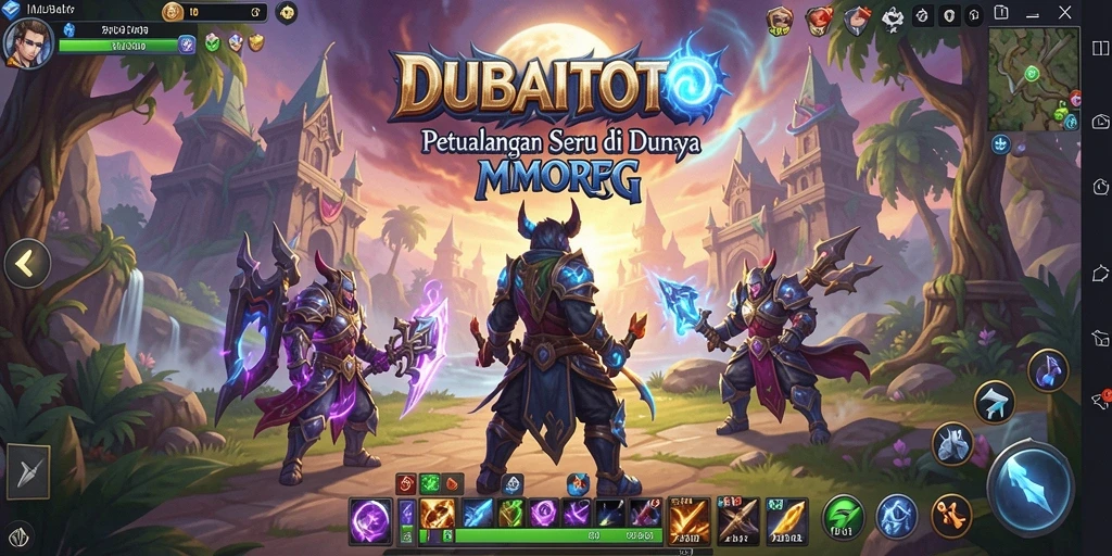 Screenshot gameplay DUBAITOTO menampilkan petualangan epik dan karakter yang menarik.