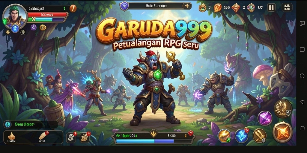 Tampilan gameplay seru dan penuh aksi dalam GARUDA999.