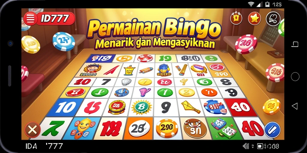 Tampilan gameplay Bingo yang seru dan mendebarkan di ID777.