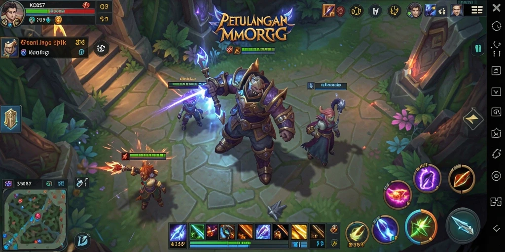 Tampilan gameplay epik dalam dunia MMORPG KO857.