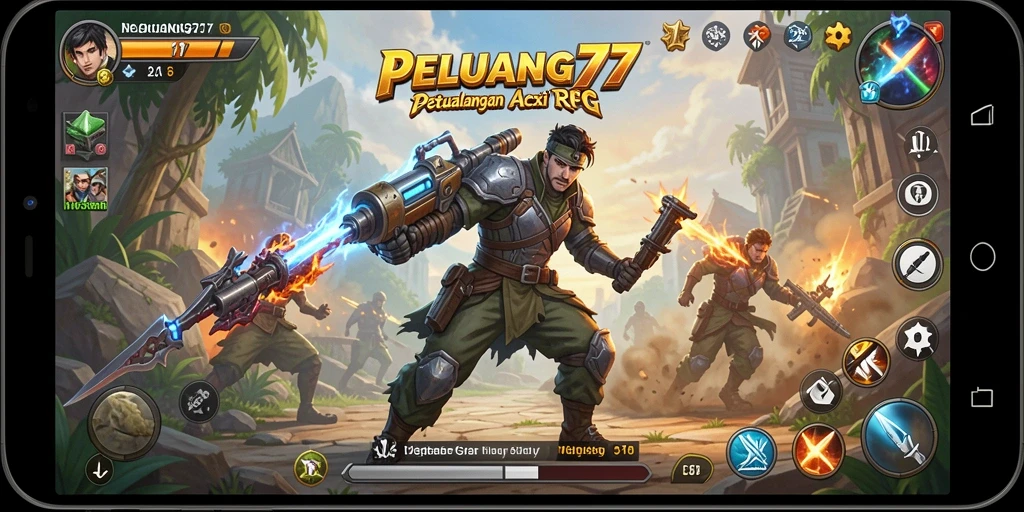 Tampilan gameplay PELUANG77 yang penuh aksi dan petualangan.