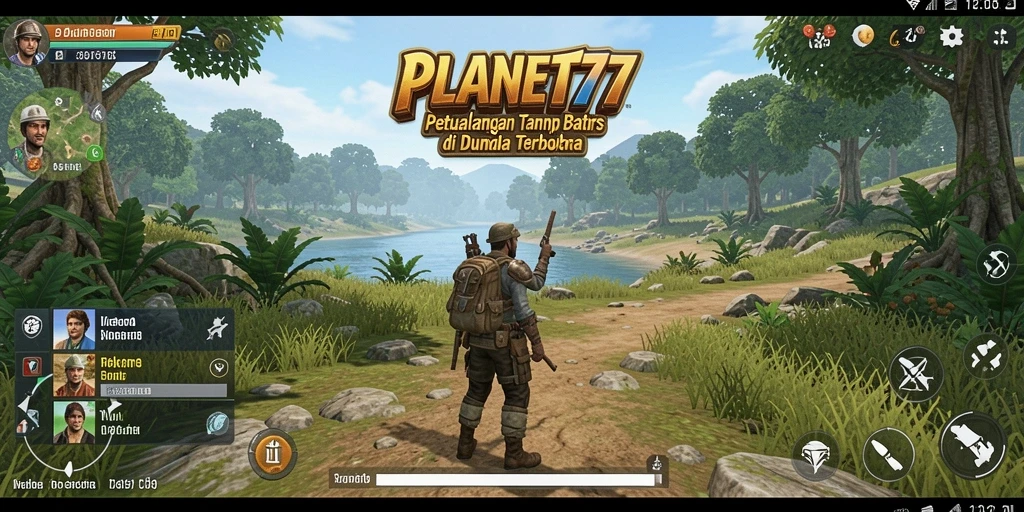 Tampilan gameplay menarik dari PLANET77 di dunia terbuka.