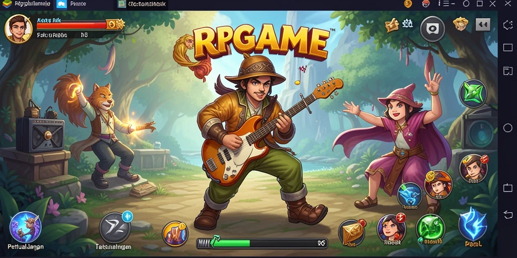 Tampilan screenshot RPGAME menunjukkan momen seru saat bermain musik.