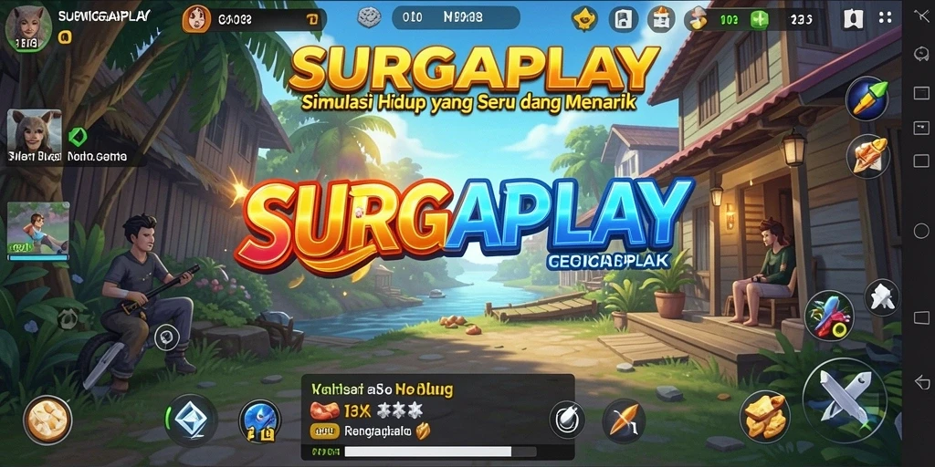 Tampilan gameplay SURGAPLAY yang menarik dan realistis.