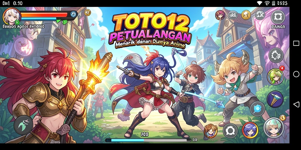 Gameplay seru TOTO12 dengan karakter anime menarik.