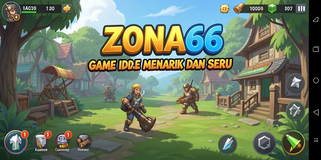 Screenshot gameplay ZONA66 menampilkan aksi Idle yang menarik.